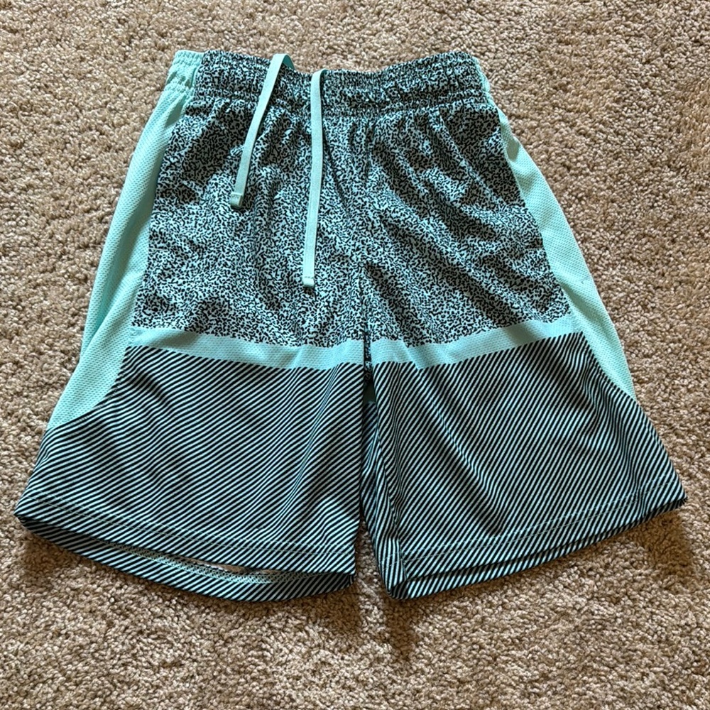 Under Armour Aqua and Black Shorts - Boys Med